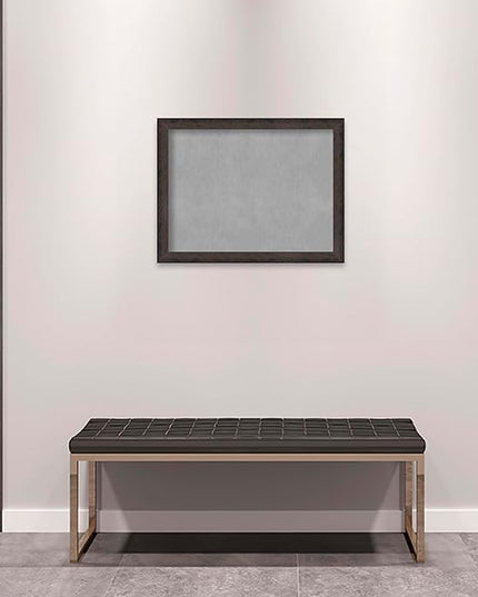 Amanti Art Black Framed Magnetic Board 21x27 Medium Vision Board for use with Magnets, 100% Metal Sheet to Display Items as Office Decor or for Home Organization in mudroom, Kitchen or Kids Room