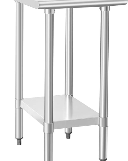 HARDURA Stainless Steel Table 24X18 Inches with Undershelf and Galvanized Legs NSF Heavy Duty Commercial Prep Work Table for Restaurant Kitchen Home and Hotel