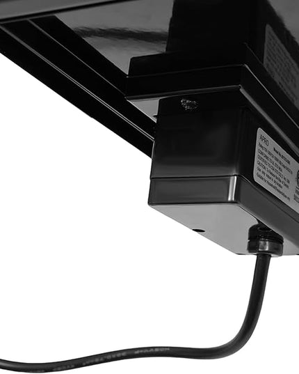 LEYSRIS 17.5" Under Desk Storage Drawer with Built-In Power Strip, Black Sliding Pull-Out Drawer for Sit Stand Workstation