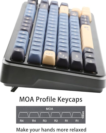 134 Keys MOA PBT Keycaps Set for Cherry Gateron MX Switches Mechanical Keyboard Key Cap (Sword Blue)
