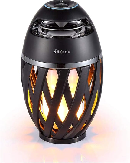 Led Flame Table lamp, Torch Atmosphere Bluetooth Speakers&Outdoor Portable Stereo Speaker with HD Audio and Enhanced Bass,LED flickers Warm Yellow Lights BT4.2 for iPhone/iPad/Android