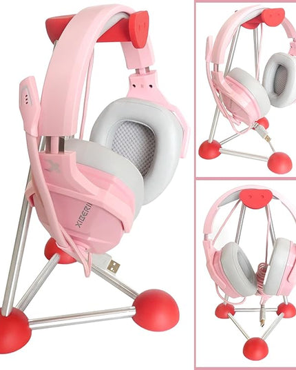 Headphone Stand, Desktop Headset Holder, Desk Earphone Stand, Gaming Headsets, for SteelSeries/Logitech/HyperX/Sony/Beats/Sennheiser/Anker/Xbox, and All Headphones. (red)