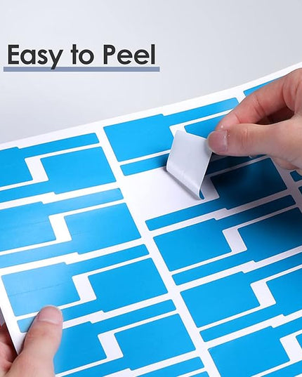 8 Sheet 240 Pcs Cable Labels for Management, Colorful Waterproof Cord Tags for Electronics, Self Adhesive Tear Resistant Wire Labels for Laser Printer and Handwriting