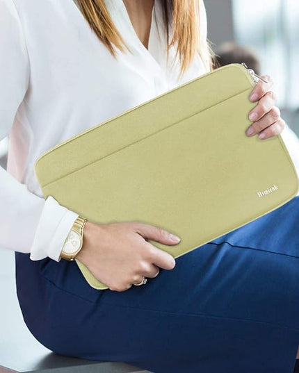 Laptop Case Sleeve 15.6 inch, Shockproof Protective Notebook Bag with Accessory Pocket, Briefcase Carrying Laptop Sleeve for 15.6" HP, ASUS, Dell, Lenovo, Acer -Off White