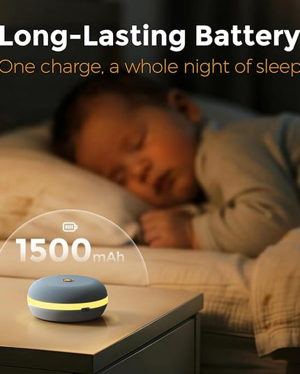 Gianna Portable White Noise Machine, Custom Recording, Free Updateable Sound Library, Rechargeable Sleep Machine with Light & Timer, Baby Sound Machine for Sleeping and Travel