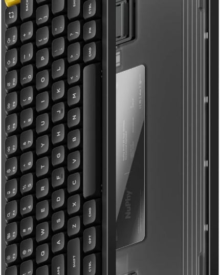 nuphy Air75 V3 Hot Swappable Wireless Mechanical Keyboard, 84 Keys 75% Custom Low Profile Keyboard with Knob, RGB Backlit, Gasket Mounted, Support Bluetooth/2.4GHz/USB-C,Black-Red Nano