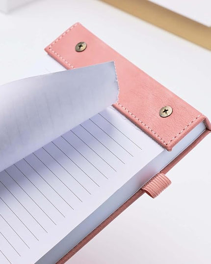 Mogoostry A5 Lined Planning Pads 5.9" x 8" Planner To Do List Memo Note Pads Screw Binding Writing Paperboard Notepad, 100 Sheets per Pack, Pink