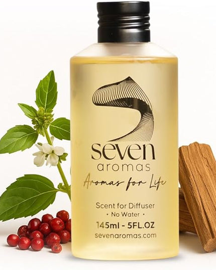SevenAromas Hotel Scent Diffuser Oil, Luxury Hotel-Inspired Essential Oil for Aromatherapy & HVAC Diffusers – Premium Dropper Bottle - 145 ml 5 FL oz (Santal Blanc)