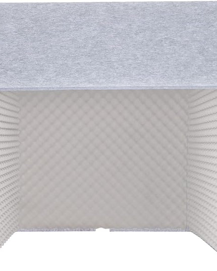 Desktop Soundproof Cover, Portable Vocal Recording Booth Isolation Booth Small Music Recording Studio Vocal Sound Absorbing Shield Sound Proof Foam Panels for Offices,Home,Recording Studios (Gray)