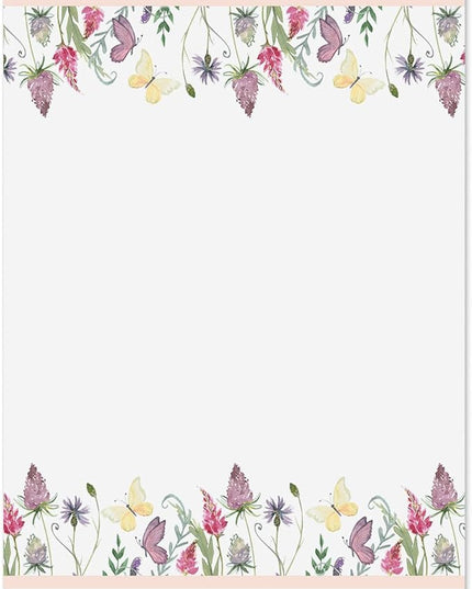 Current Singing Butterfly Floral Letter Paper - Spring Stationery Papers With Decorative Butterfly Border, Printable Holiday, Wedding & Bridal Shower, & Invitation Sheets, Set of 25, 8 1/2" x 11"