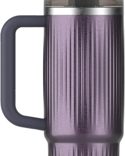 STANLEY Quencher H2.0 Tumbler with Handle and Straw 30 oz | Flowstate 3-Position Lid | Cup Holder Compatible for Travel | Insulated Stainless Steel Cup | BPA-Free | Fluted Wisteria Shine