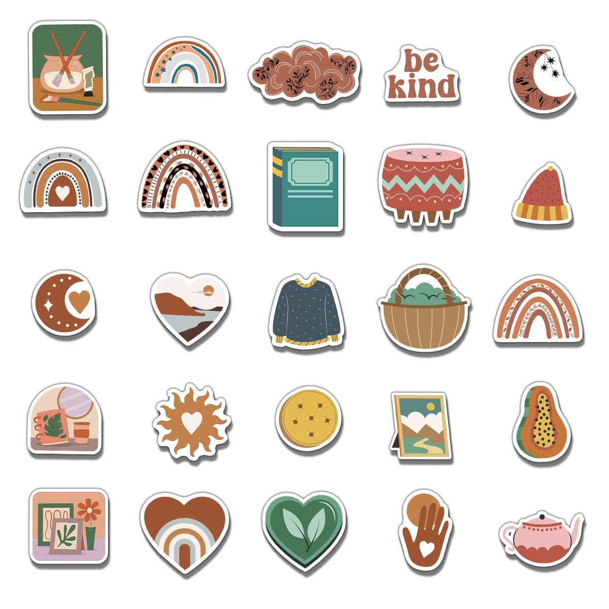 Pack 50 Pcs Vintage Aesthetic Stickers for Water Bottles Waterproof Laptop Luggage Computer Journaling Scrapbooking Teens Adults Girls Boys Women Sticker Packs Small Vinyl Decals