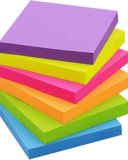 Sticky Notes 3x3 inch Bright Colors Self-Stick Pads 48 Pads/Pack 90 Sheets/Pad Total 4320 Sheets