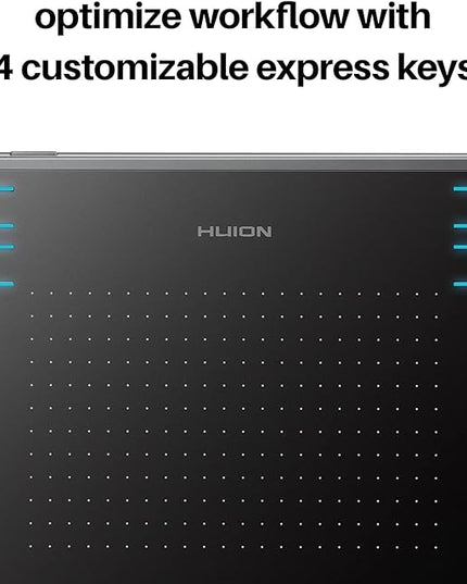 HUION Inspiroy H430P Drawing Tablet 4.8x3 Graphic Tablet with Battery-Free Stylus 4 Hot Keys, Art Tablet for Drawing, Writing, Design, Teaching, Work with Mac, PC, Linux & Mobile