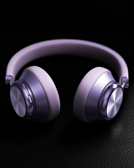 Wentronic Y03 Bluetooth Headphones Wireless Active Noise Cancelling Over Ear Headphones 48 Hours Playtime High Sound Quality 6 EQ Music Mode Headphones with Soft Ear Cushion - Purple