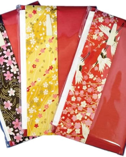 Mino Washi Japanese Toraditional kaishi paper 30 sheets of plain kaishi paper in Japanese colorful Yuzen paper poach with sweet pick [red]