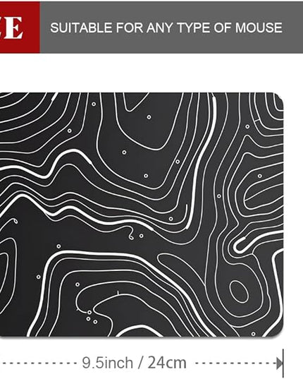 Abstract Topographic map Square Mouse pad, Texture, Waterproof, Anti Slip Rubber Base, Computer Mouse pad, Laptop Mouse pad