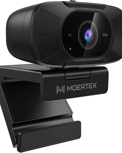 4K Webcam with Microphone, 1080P 60fps Webcam for PC, 8MP UHD 92° Wide Angle Len, Automatic Light Correction, USB Camera with Privacy Cover, External Computer Camera for Business Meeting/Video Call