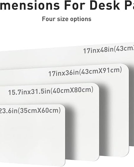 Aothia Leather Desk Pad Protector, Mouse Pad, Office Desk Mat, Non-Slip PU Leather Desk Blotter, Laptop Desk Pad, Waterproof Desk Writing Pad for Office and Home (23.6" x 13.7", Off-White)