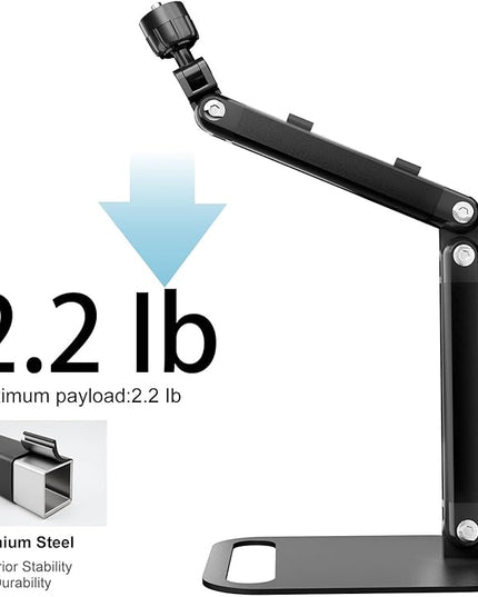 Adjustable Desktop Microphone Stand, Microphone Arm Mic Stand for Fifine AM8, K669B, Blue Yeti, HyperX QuadCast, SoloCast & AT2020, Studio Webcams Recording/Podcasting/Streaming