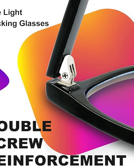 VISOONE Blue Light Blocking Glasses Square with Anti Computer Glare for Gaming Women and Men MONTANA