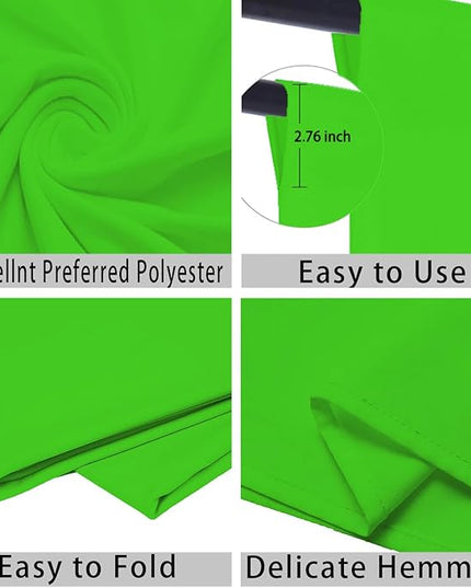 Green Screen Photo Backdrop for Photoshoot Green Background for Photography Photo Backdrop Curtain for Party 10x20 FT