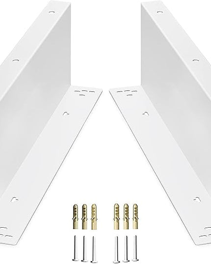 TidyFriend Cash Register Stand Brackets, 16 in Cash Drawer Under Counter Mount Brackets, Heavy Duty Steel Mounting Brackets for Square Cash Drawer, Brackets for Cash Drawer Under Counter (White)