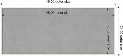 Amanti Art White Framed Magnetic Board 21x49 Oversize Vision Board for use with Magnets, 100% Metal Sheet to Display Items as Office Decor or for Home Organization in mudroom, Kitchen or Kids Room