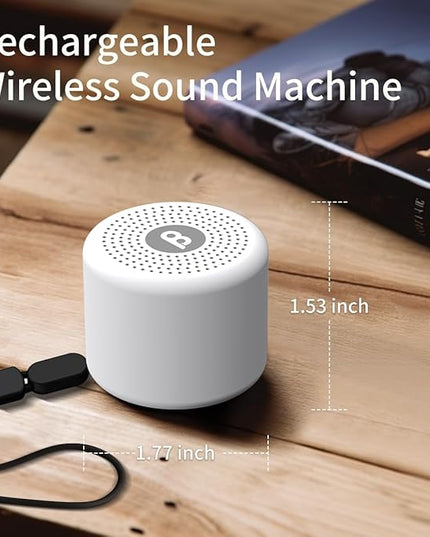 Mini Portable Sound White Noise Machine Baby Patter for Sleep with 30 Soothing Sounds for Baby Kids Adults 32 Volume Levels Sleep Soother Auto-Off Timer for Travel Home Office Privacy