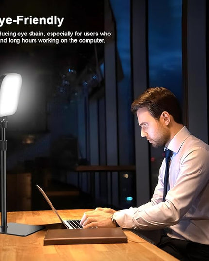 Video Conference Lighting, 180 LED Webcam Light with 3 Color & 5 Brightness for Video Recording, Zoom Light with Phone Holder for Laptop Computer Online Meeting, Video Calls, Live (1-Pack with Remote)