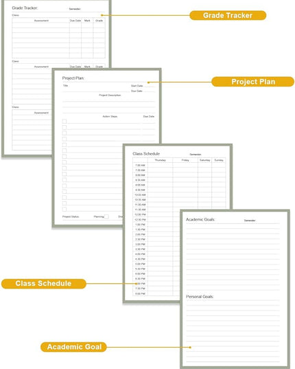Academic Planner for 2026 or Anytime – A5 Undated Weekly Student Planner For Homeschool, High School, College & Nursing Students, 200 Pages, 5.8" x 8.5", Green