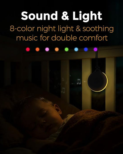 Gianna Portable White Noise Machine, Custom Recording, Free Updateable Sound Library, Rechargeable Sleep Machine with Light & Timer, Baby Sound Machine for Sleeping and Travel