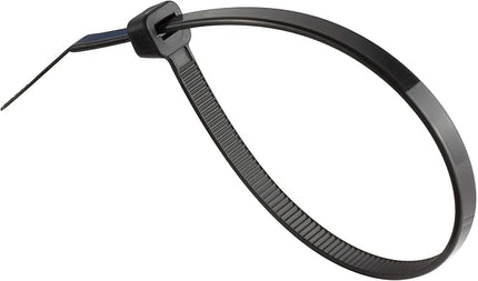 GTSE 8 Inch black Zip Ties, Saddle Mounts and Self Tapping Screws Set, 100 Pack Cable Ties, 50lb Strength, UV Resistant Strong Self-Locking Tie Wraps
