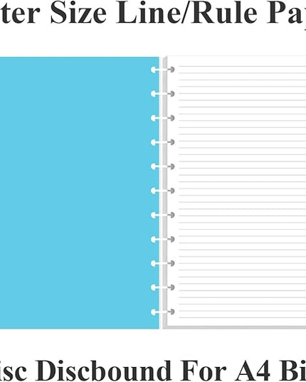 Letter Size Discbound Refill Paper, 11 TUL Paper Refills - 50 Sheets/100 Pages Loose Leaf Planner Refills, 5 Sheets Dividers, 8.5" x 11"