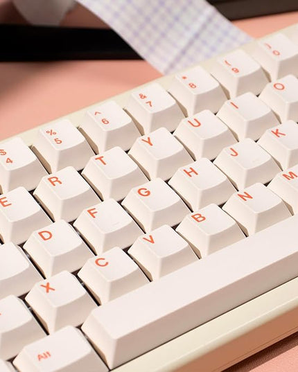 mintcaps Keycaps - 144Keys Dye-Sublimation PBT Keycaps Beige Cherry Profile Keycap for 65% 70% 75% 100% Gateron Cherry Mx Switches Mechanical Keyboard