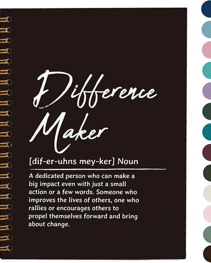 Difference Maker Gift Notebook Journal, Cool Gifts for Bosses Coworkers, Boss Gifts, Thank You Gifts for Women Men Employee Teacher, Appreciation Gifts for Boss Leader Mentor Manager Coach(5.5'' X 8.3'')