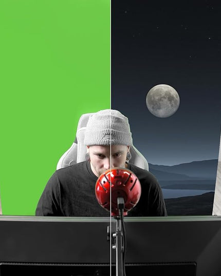 Arozzi Ultrawide Green Screen 63" x 62" Portable Collapsible Wrinkle-Resistant Chromakey Greenscreen Background for Photography and Video Collapsible