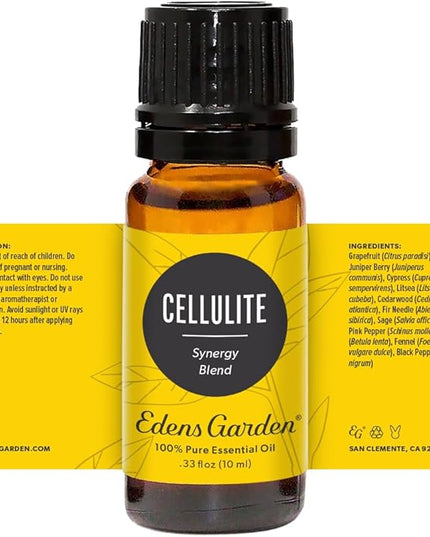 Edens Garden Cellulite Essential Oil Blend- 100% Pure Premium Grade, Undiluted, Natural, Therapeutic, Aromatherapy, The Best for Diffusing, Skin, Face, Humidifiers 10 ml (.33 fl oz)