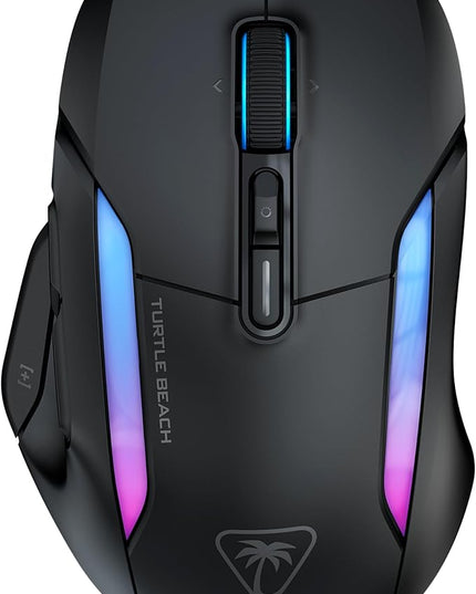 Turtle Beach Kone II Air Wireless RGB Gaming Mouse, 350-Hr Rechargeable Battery, 26000 DPI Optical Sensor, 100M Click Optical Switches, 21 Customizable Inputs, Ergonomic, 4D Scroll Wheel – Ash Black