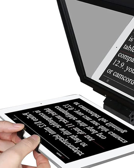 TX12 Teleprompter with Remote App Control, 13inch Metal Teleprompter，Compatible with iPad, Smartphone, DSLR Camera,Collapsible with Carry Case,Easy to Assemble