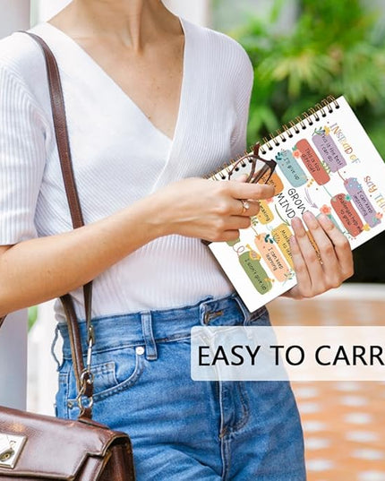 dvhdajed Mental Health Spiral Notebook, Therapy Journaling Notebooks, Floral Therapy Spiral Journal for Women, Positive Affirmations Office School Supplies Gifts, 5.5x8.3 In