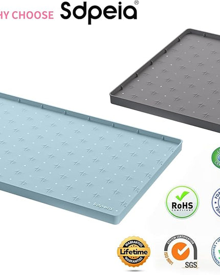 Sdpeia Under Sink Mat 31"×22" Waterproof Silicone Cabinet Liner & Sink Protector for Kitchen & Bathroom, Multi-Purpose Organizers Tray for Pets, Laundry, Cat Litter Mat