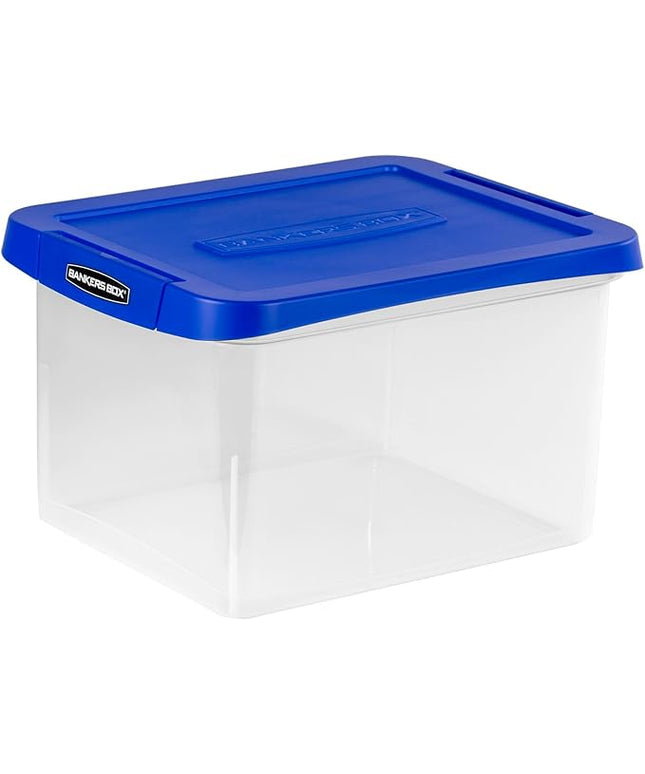 Bankers Box Heavy Duty Plastic File Box with Hanging Rails, Letter/Legal, 1 Pack (0086205)