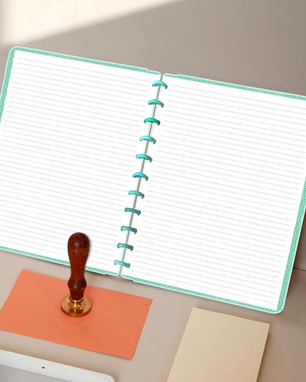 Letter Size Discbound Refill Paper, 11 Disc Paper Refill for Note-Taking System Discbound Planner, 100Sheets / 200Pages Discbound Paper, 100gsm, White, 8.5'' x 11''