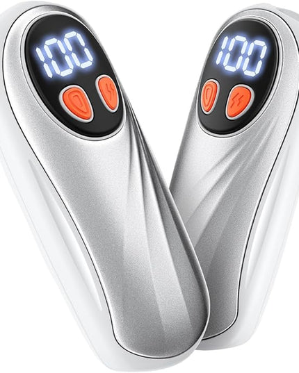 Hand Warmers Rechargeable 2 Pack, 6000mAh Electric Hand Warmers, 5-Level Heating with Battery Display, Reusable Portable Pocket Heater, Gifts for Christmas, Outdoor, Golf, Travel, Hunting, Camping