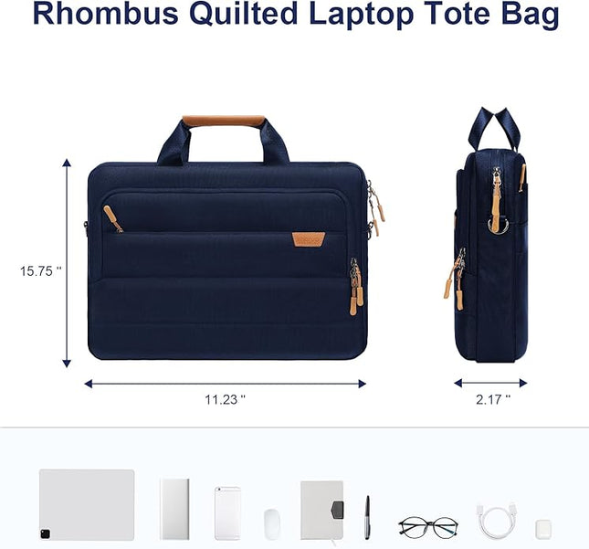 MOSISO Laptop Shoulder Messenger Bag, Computer Bag, Briefcase with Front Rectangle&Horizontal Pockets&Belt
