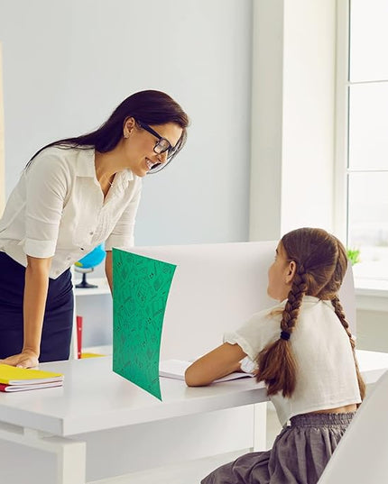 Crtiin 24 Pcs Privacy Folders for Students Desk Dividers Standard School Privacy Cardboard Board Testing Dividers Shield for Classroom Teacher Supplies Keep Eyes from roving(Cute)