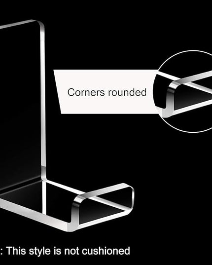 Weewooday 4 Pieces Headphone Hanger Holder Desk Adhesive Headphone Hook Wall Mount Headset Stand Acrylic Holder with Glues for General Purpose Game Earphone(Clear)