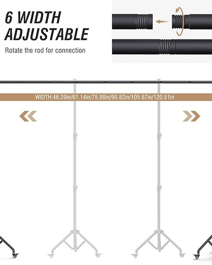 Backdrop Stand with Wheels 10x7.5Ft (WxH), Photo Backdrop Stand Easy to Move,Heavy Duty Back Drop Adjustable Stand for Parties,Banner Stand Photography and Video Studios
