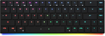 BAROCCOMiSTEL AIRONE Mechanical Keyboard, 65% Layout, Cherry MX ULP Switch, RGB Backlit, USB-C Cable, Windows/MacOS/iOS, Macro Support, Portable, Super Slim/Super Light, Black- Tactile